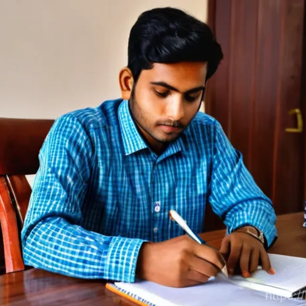 철도기사와 관련된 공기업 취업 정보 - **Prompt:** A focused young Bangladeshi man in his late 20s, wearing a neat casual shirt, intensely ...