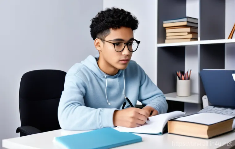 철도기사 시험 준비 자료 추천 - **Prompt:** A young adult, male or female of diverse ethnicity, is diligently studying at a well-lit...