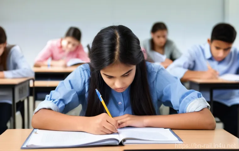 철도기사 시험 준비 자료 추천 - **Prompt:** A diverse group of three young adult students, two females and one male, are enthusiasti...