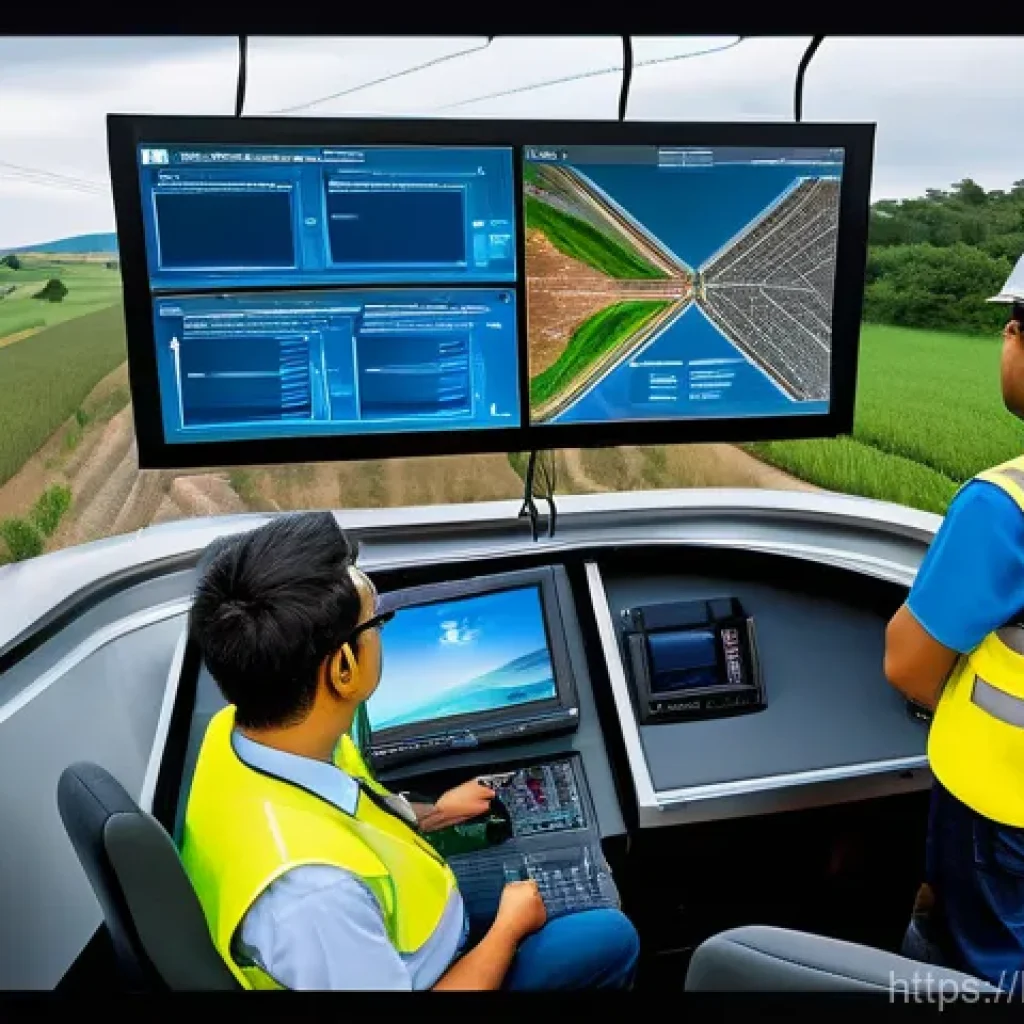 철도 유지보수 필수 장비 - **Modern Railway Track Inspection in Action:** A vibrant, high-definition image capturing a state-of...